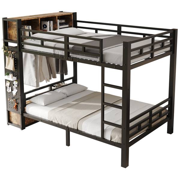 Etagenbett TIEHEI76 Ⅰ Schwarz - Metall - 126 x 177 x 234 cm