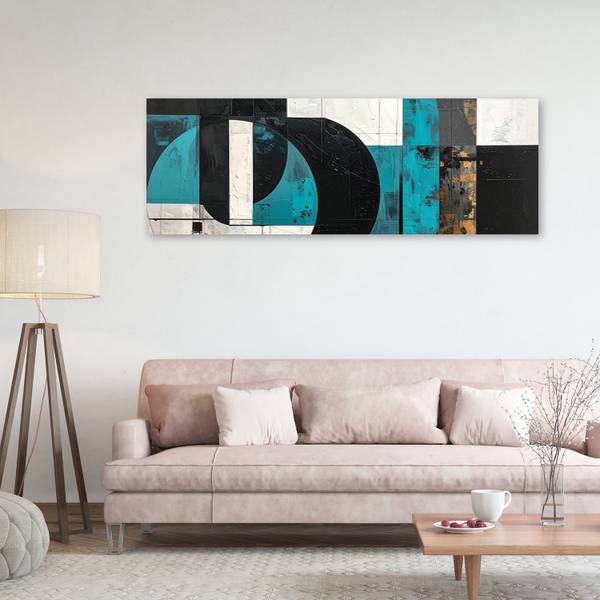 Wandbild Abstrakte Formen 90 x 30 cm