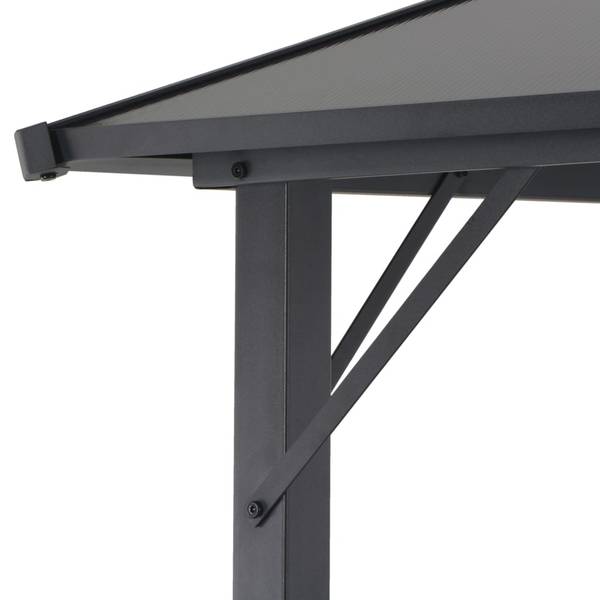 Luifel 296714 zwart - aluminium - staal - 300 x 260 x 300 cm