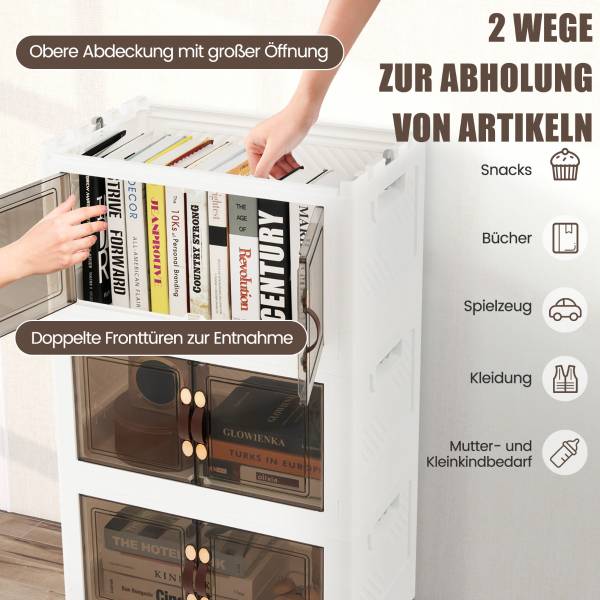 Aufbewahrungsbox JV11934WH Weiß - Kunststoff - 50 x 113 x 32 cm