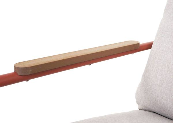 Tuinbank O11 rood - aluminium - 125 x 81 x 81 cm