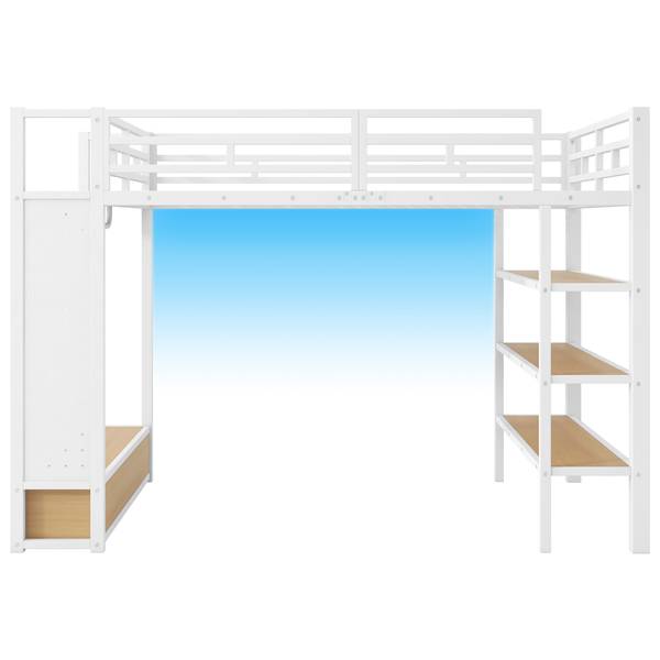 Cadre de lit mezzanine Hephaestus Ⅰ Blanc