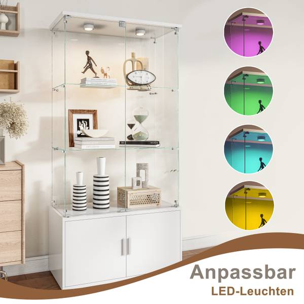 Glasvitrine AMBP01 Weiß