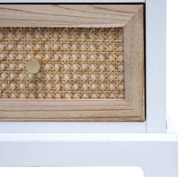 Kommode Hollins Braun - Weiß - Pappel - 40 x 63 x 28 cm