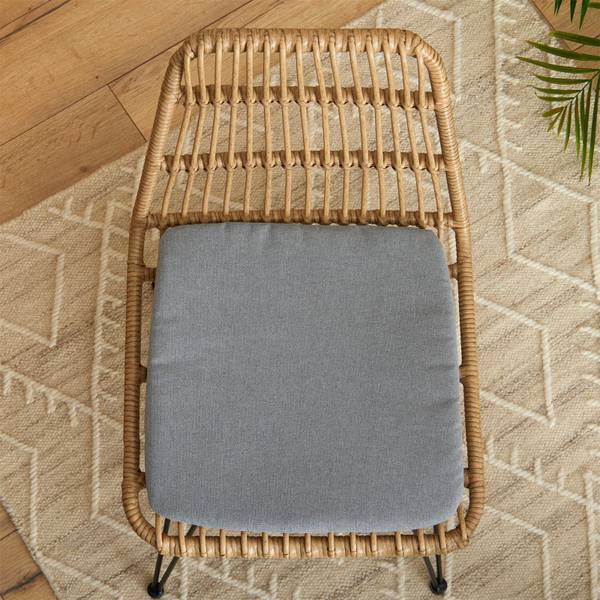 Sitzkissen CHIARA (4er-Set) Grau - Polyester - 43 x 2 x 43 cm