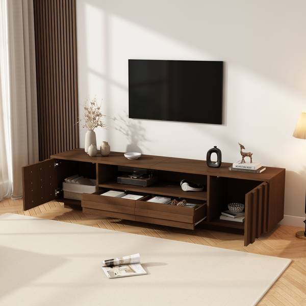 TV-Schrank Philotes Ⅶ Braun - Holzwerkstoff - 180 x 45 x 40 cm