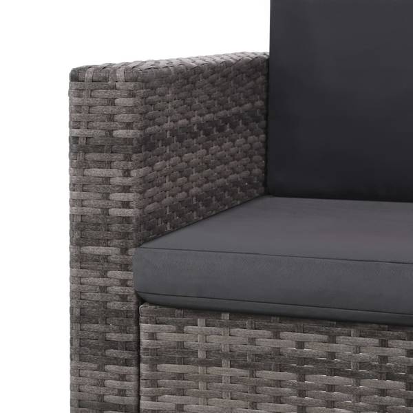 Garten-Sofagarnitur 3002805 (2-teilig) Grau - Polyester - Stahl - 65 x 72 x 123 cm