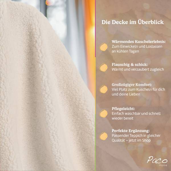 Kuscheldecke Teddy 200 x 240 cm