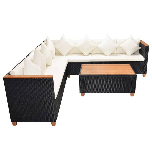 Gartenmöbel-Set 42997 (5-teilig) Schwarz - Polyester - Stahl - 60 x 39 x 95 cm