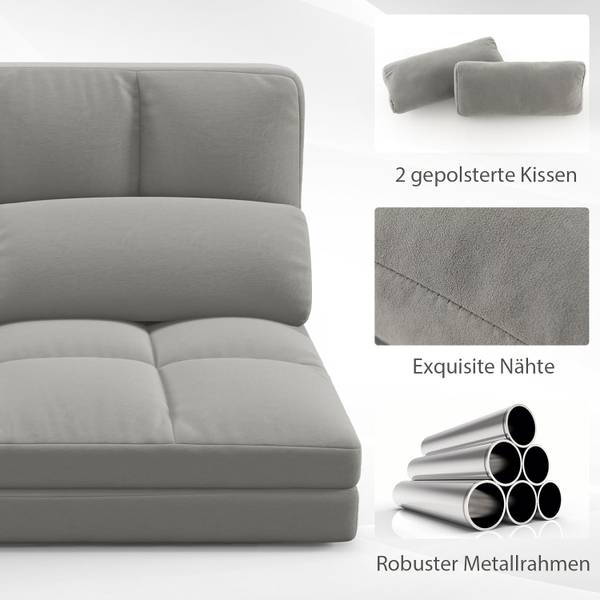 Schlafsofa TH32783 Grau - Textil - 102 x 54 x 72 cm
