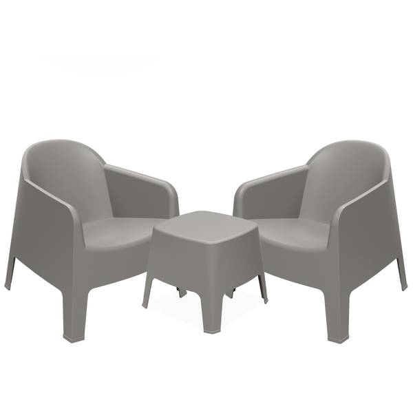 Meubles de jardin MALUS C 3 pcs. Marron