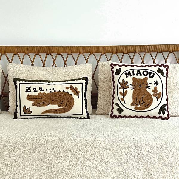 Deko-Kissen 3460000095128 Braun - Textil - 40 x 1 x 1 cm