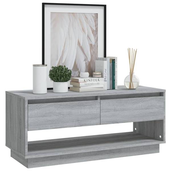 TV-Schrank D521 Grau - Holzwerkstoff - 41 x 44 x 102 cm
