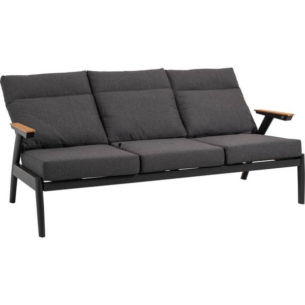 Zweisitzer-Sofa FLORENCE Schwarz - Metall - 84 x 38 x 190 cm