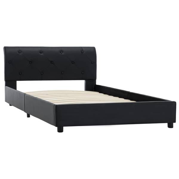 Bettgestell X402 Schwarz - Holz teilmassiv - 104 x 64 x 212 cm