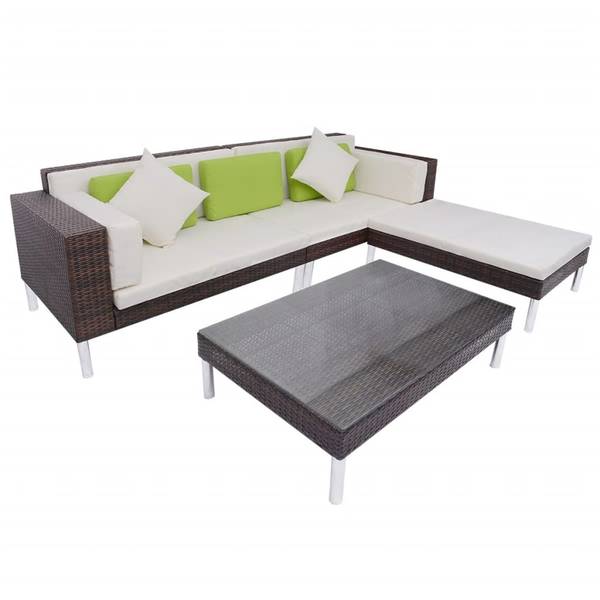 Gartenmöbel-Set 294024 (4-teilig) Braun - Polyester - Stahl - 68 x 29 x 100 cm