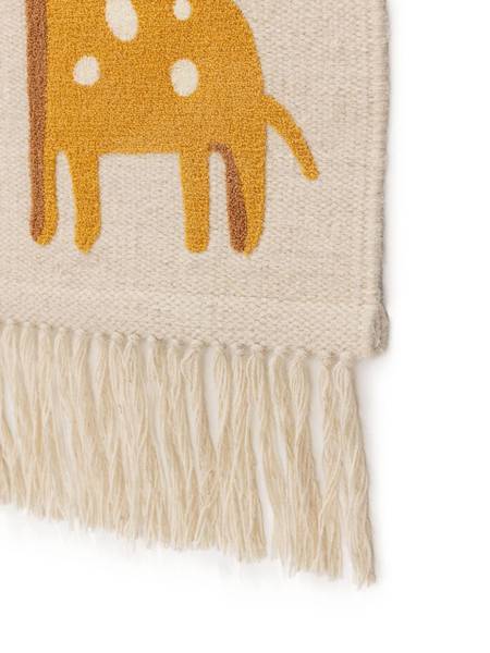 Wanddeko Savannah Gelb - Baumwollstoff - Wolle - Polyacryl - 45 x 1 x 75 cm