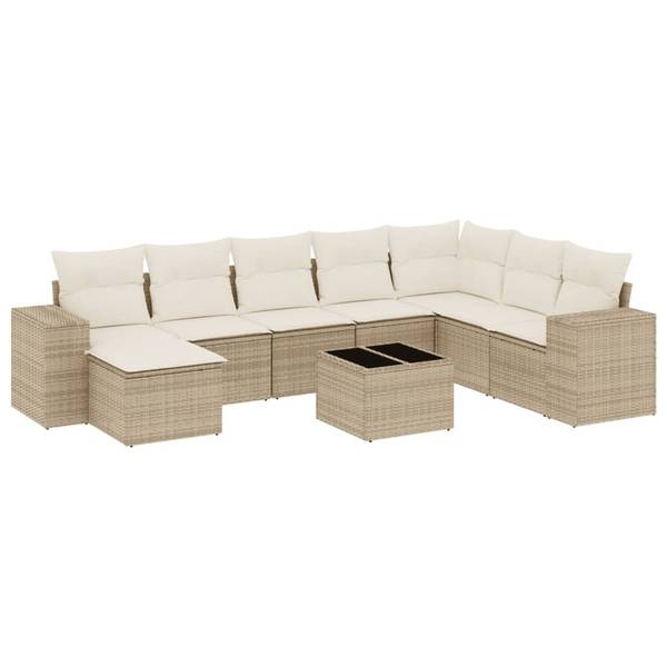 Garten-Lounge-Set 3035596-2 (9-teilig) Beige - Creme - Weiß
