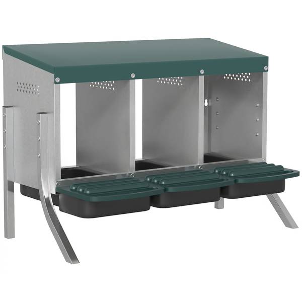 Legenester für Hühner D51-577V00SR Silber - Metall - 55 x 61 x 84 cm
