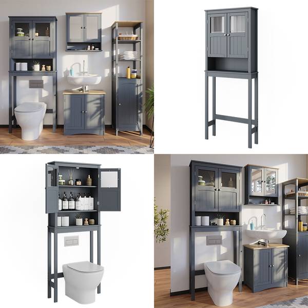 Toilettenschrank Bianco 54452 Grau