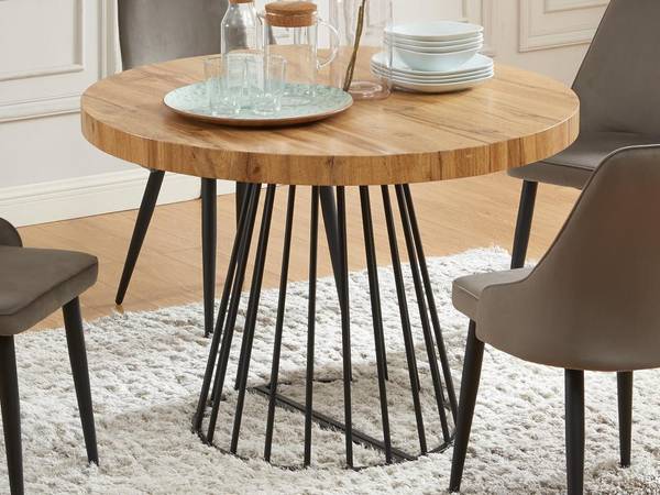 Ausziehbarer Tisch FIRELA Schwarz - Holz teilmassiv - 110 x 76 x 260 cm