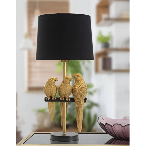 Tischlampe Papagei 3 Schwarz - Metall - 30 x 63 x 30 cm