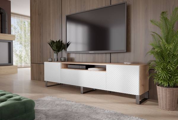 TV-Schrank NADO-S Braun - Weiß