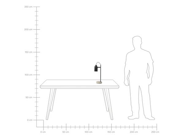 Tischlampen MUNDAKA Schwarz - Grau - Metall - 13 x 37 x 13 cm