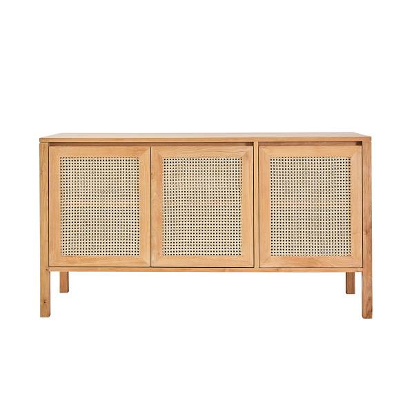 Waschtischunterschrank Beige - Massivholz - 145 x 79 x 50 cm