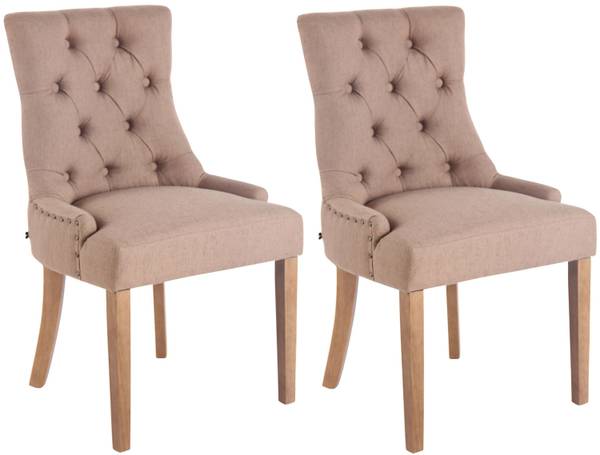 Wohnzimmerstuhl Aberdeen 2er Set Taupe