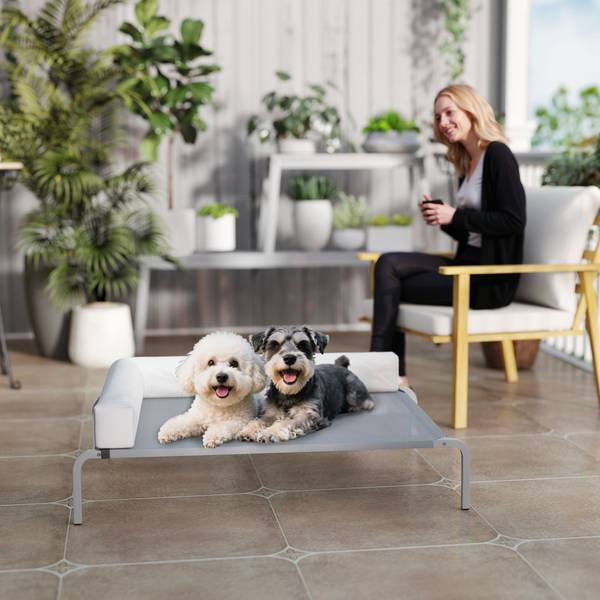 Hundebett D04-298V00LG Grau - Textil - 75 x 30 x 110 cm