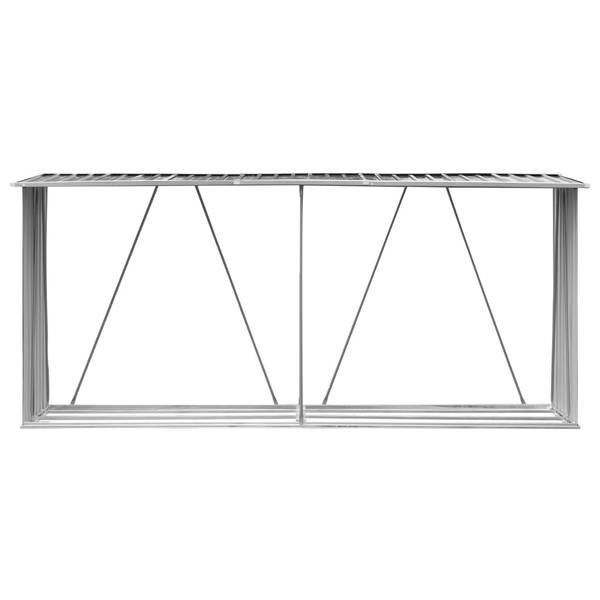 Houtschuur 3000024 grijs - staal - 84 x 152 x 330 cm