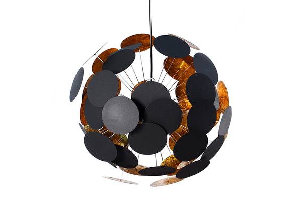 Hängeleuchte INFINITY HOME Schwarz - Gold - Metall - 70 x 70 x 70 cm