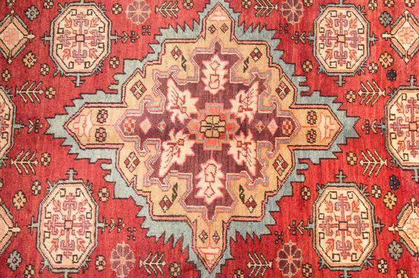Orientteppich Nomadic Rot - Wolle - 138 x 1 x 329 cm