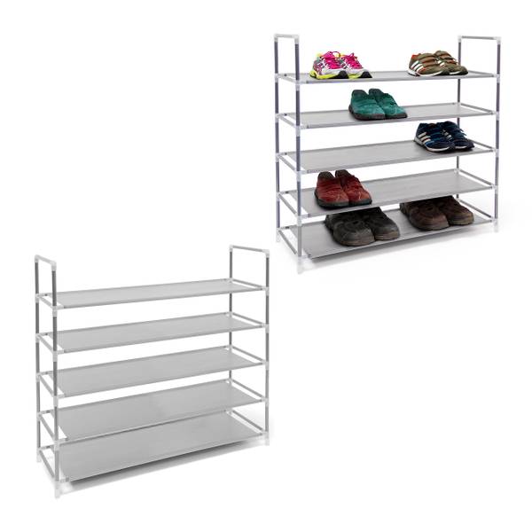 2 x Schuhregal für 20 Paar Schuhe grau kaufen
