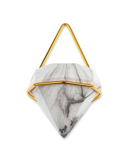 Wand Blumentopf-Set Semela Gold - Weiß