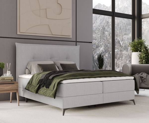 Boxspringbett Menzzo Hellgrau - Liegefläche Breite: 120 cm