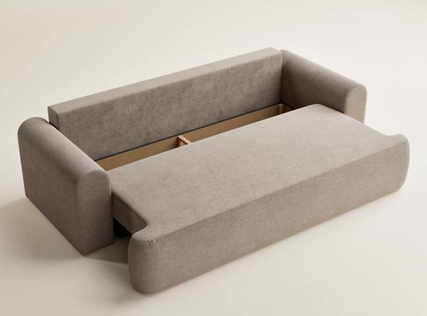 Sofa mit Schlaffunktion Toluca Graubraun
