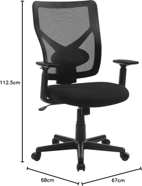 Bürostuhl 100429 Schwarz - Stahl - 73 x 60 x 33 cm