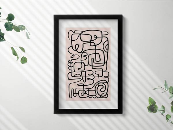 Bild Kreative geometrische Formen Schwarz - 20 x 30 cm