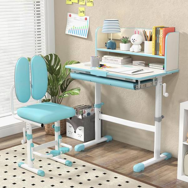 Schreibtisch TK32406 Blau - Holzwerkstoff - 51 x 104 x 81 cm