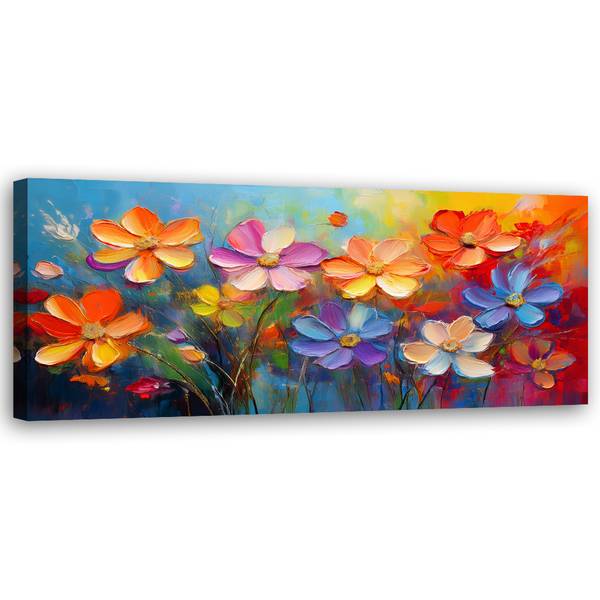 Wandbild blumen komposition 90 x 30 cm
