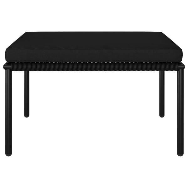 Salon de jardin 48593 (lot de 3) Schwarz - Grau - Polyester - Stahl - PVC - 60 x 65 x 180 cm