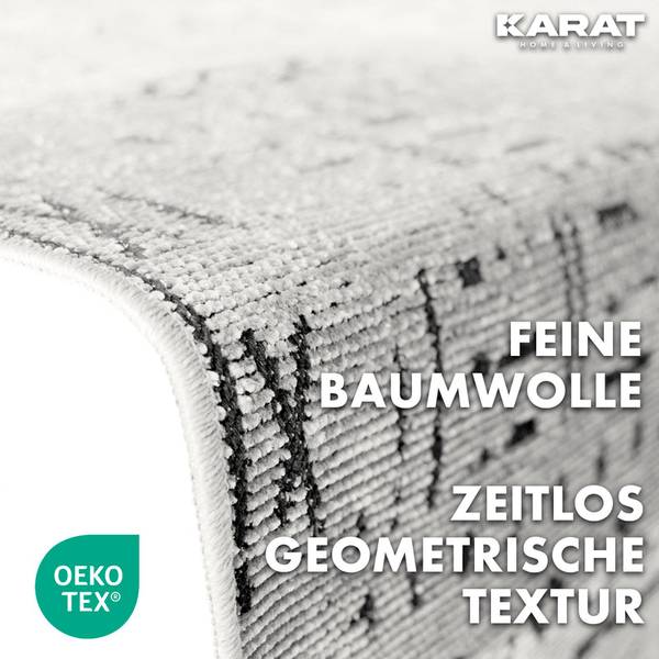Teppich-Läufer Vena Creme - Tiefe: 300 cm