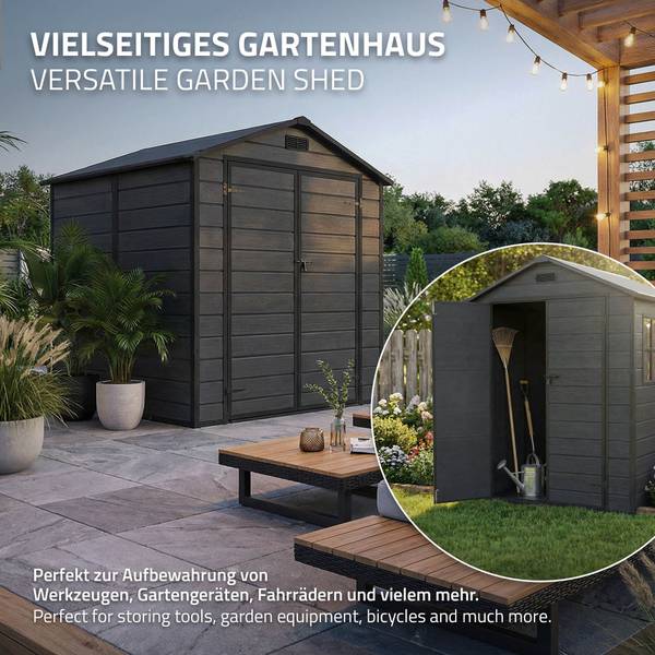 Abri de jardin ARBOR-S Gris foncé