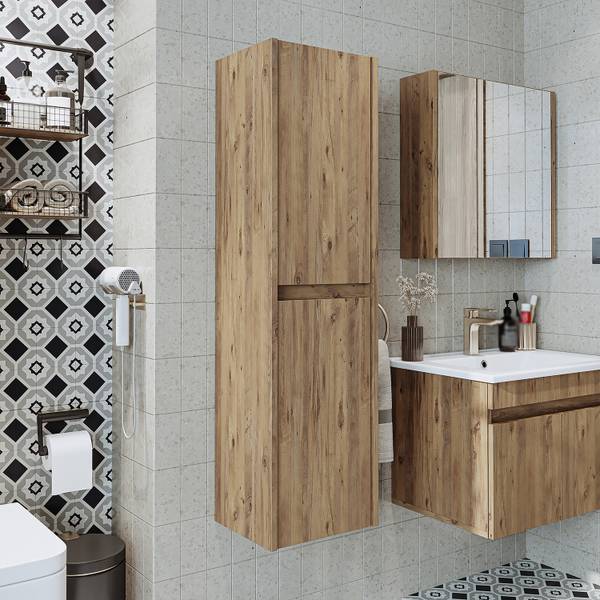 Hochschrank MELONA-S1-65 Eiche Antik Dekor