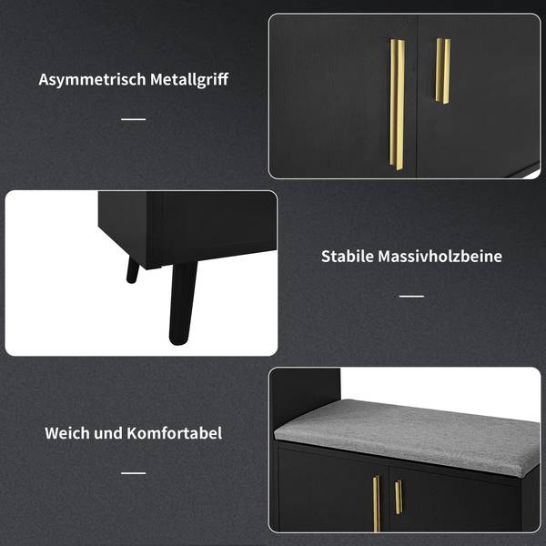 Schuhschrank Mia Schwarz