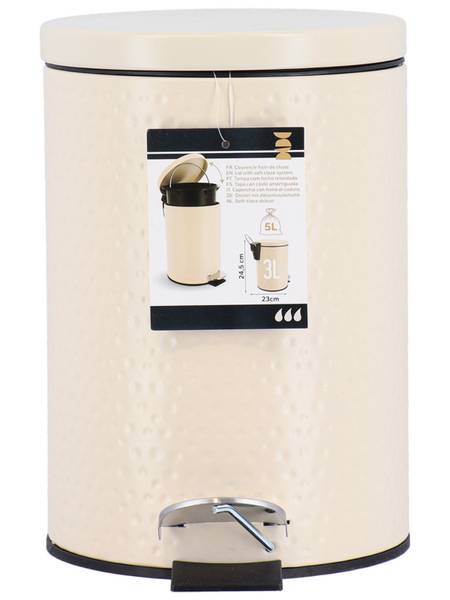 Abfalleimer Ivora Beige - 17 x 25 x 23 cm