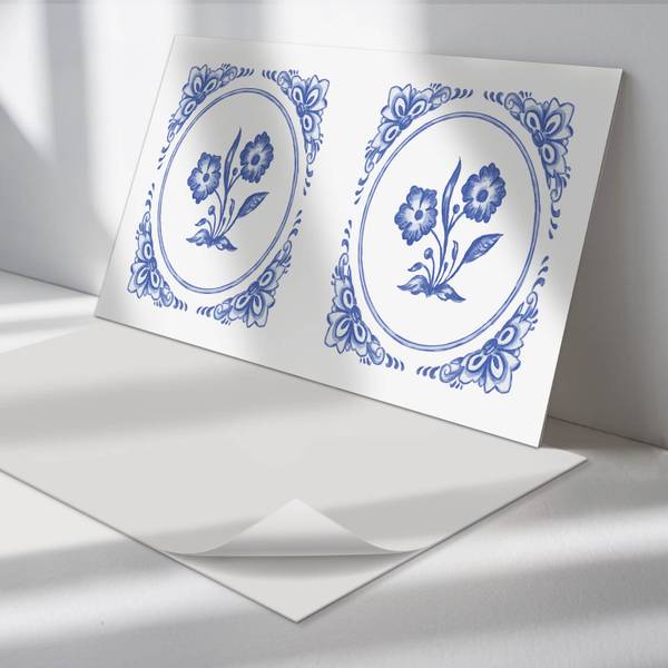 Klebepaneele Blumen Kreis 100 x 50 cm