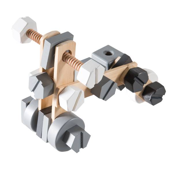 Jeu de construction en bois Marron - Bois manufacturé - 30 x 5 x 25 cm